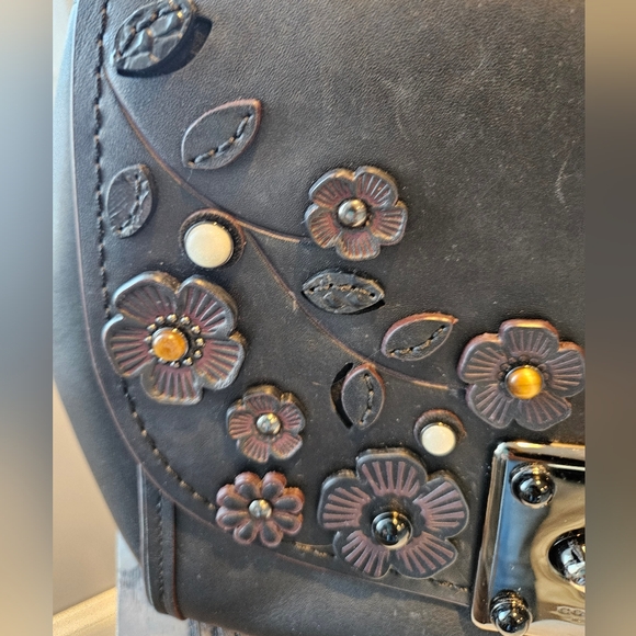 Coach Drifter Tophandle Satchel Willow Floral Tea Rose Applique (54079) - Picture 16 of 16